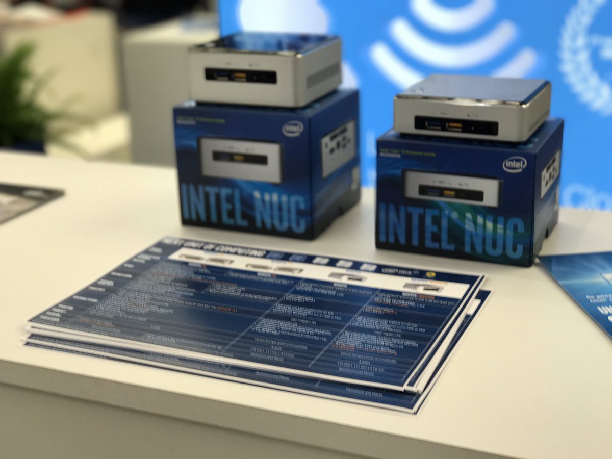 TDAzlanSI_FR's tweet photo. Intel vous présente ses dernières nouveautés sur son stand au Sympo Tech Tour Lille #intel #unite #nuc @IntelFrance https://t.co/OEuNMUqdlF