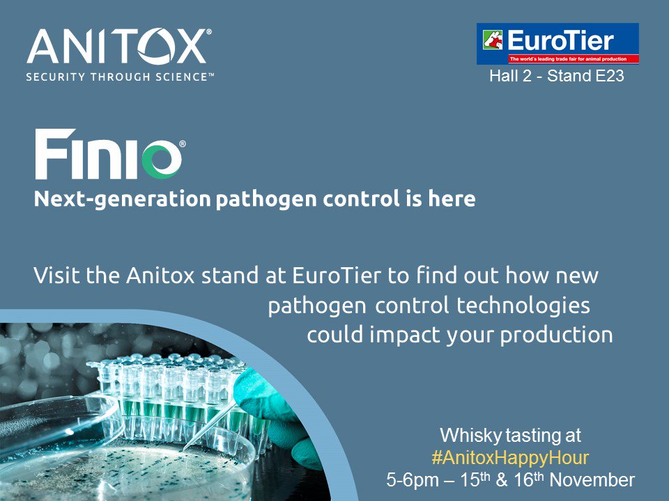 Will_Anitox's tweet image. Find out more about our science-driven approach to next-generation pathogen control.
@EuroTier #pathogencontrol #poultry #AI #avianflu