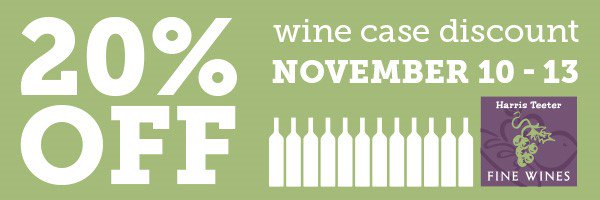 ToDoRESTON's tweet image. THRU SUNDAY 11/13!!

20% off cases of wine @HarrisTeeter - ow.ly/2PnX3062XwB