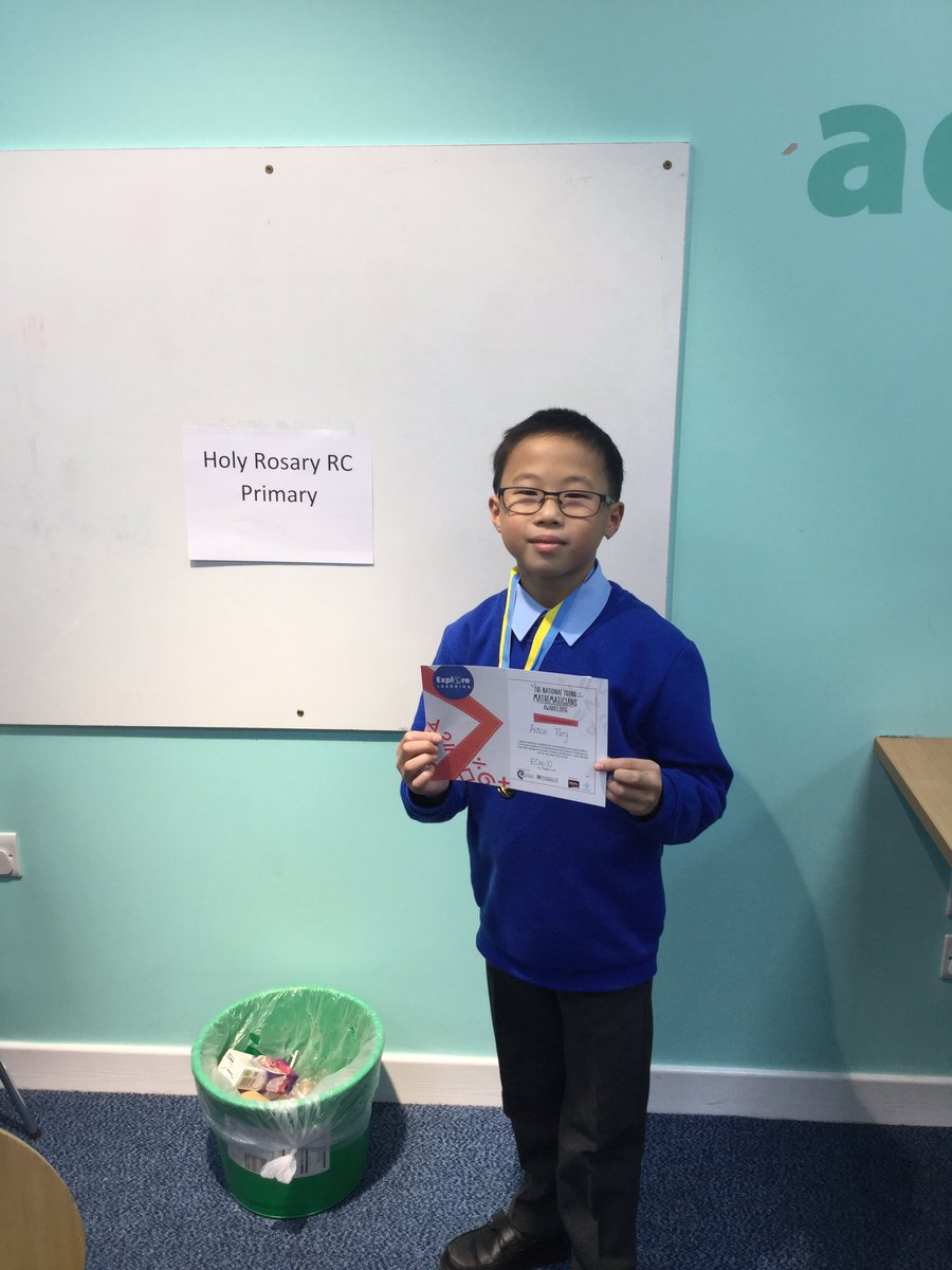 HolyRosaryRC's tweet photo. Our maths team have made it through to the next stage of the competition... the regional finals!! #explorelearning #proud https://t.co/20CDWajXgq