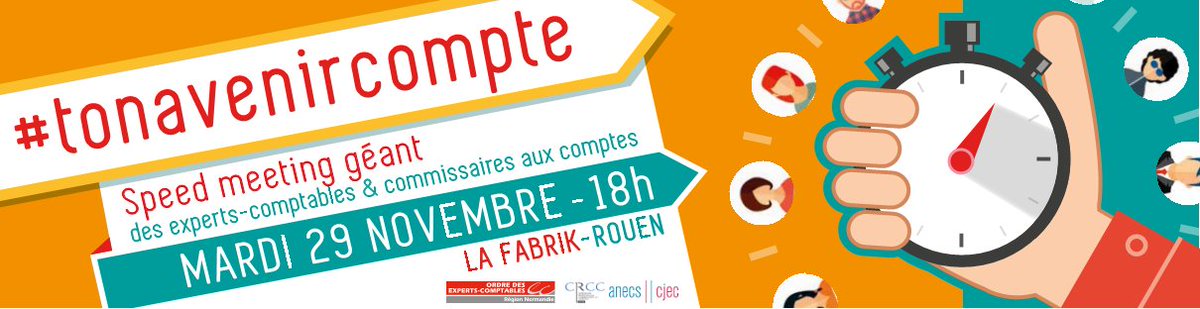 Speed Meeting géant de la profession #comptable à Rouen le 29/11/16 inscription docs.google.com/forms/d/e/1FAI… @GCCARouen <a href="/IAERouenCCA/">IAE Rouen CCA</a> <a href="/iaerouen/">IAE de Rouen</a>