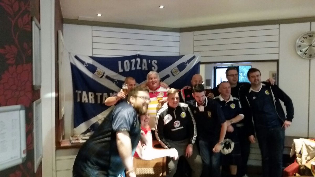 Some of the Scots already arrived #Scotlandfansonly #ENGvSCO #Scotlandwearblue