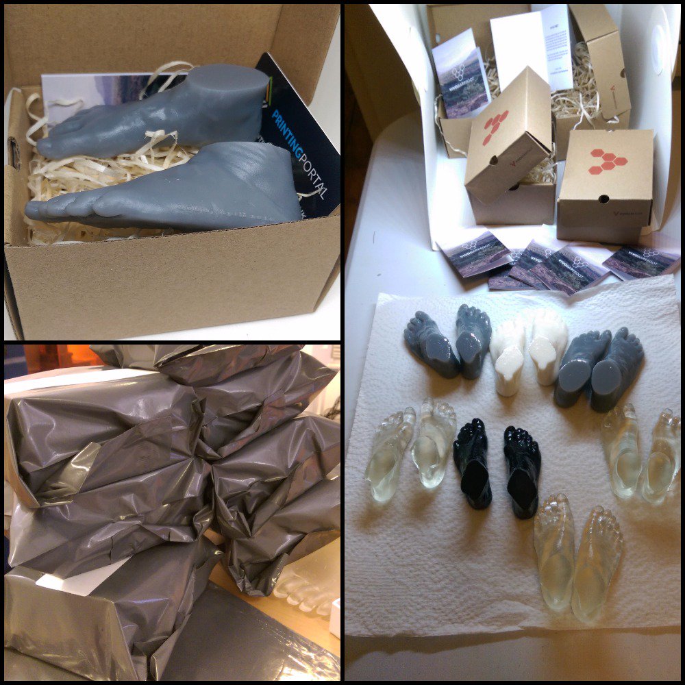 Sending out 3d printed feet in time for #christmas. Our customers feet are #3dscanned in #London then #3dprinted with an inscription.