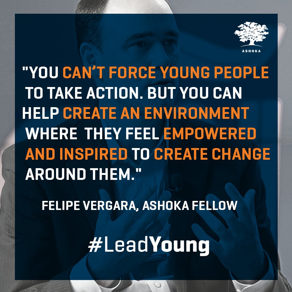 #AshokaFellow Felipe Vergara changemaking story started when he was 16-years. Share your #LeadYoung experience bit.ly/2fzXX3a