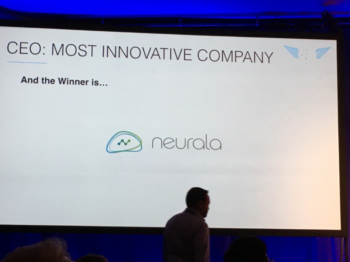 Neurala's tweet photo. Want a hug from @TimDraper? Just win the most innovative company award at #DraperCEO summit. @MaxVersace got one when #Neurala won today! https://t.co/CRyHCA8fJQ