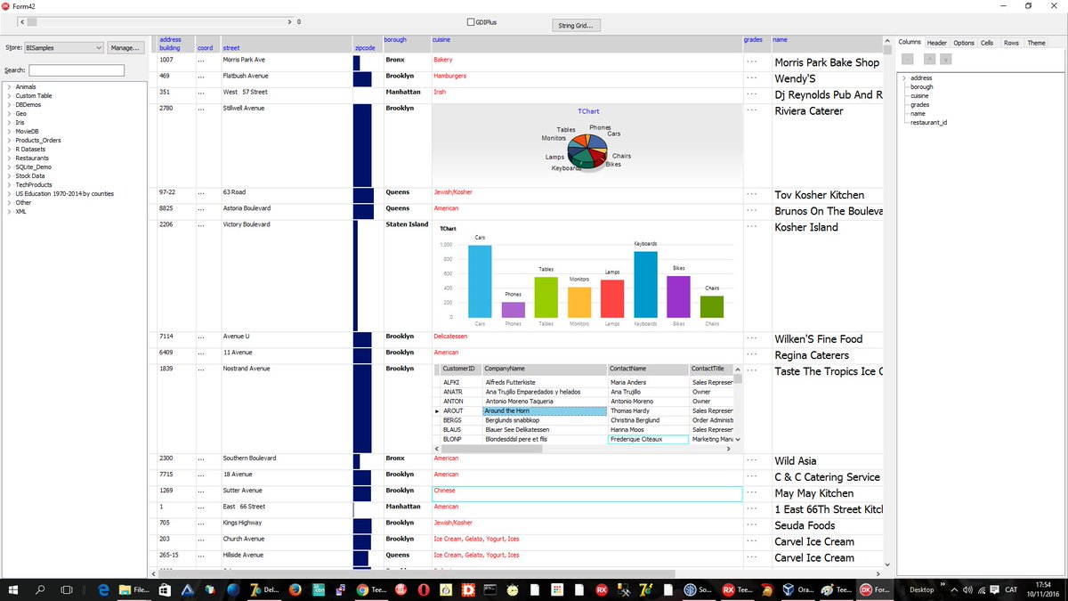 davidberneda's tweet image. Live #TeeChart and subgrid controls inside cells of the new #TeeGrid 
#Delphi
github.com/Steema/TeeGrid