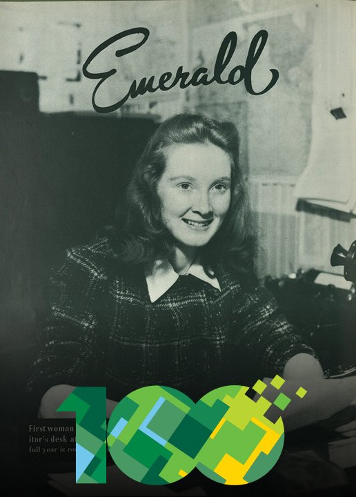 UOsojc's tweet photo. #TBT to 1942: Helen Angell Kitchen made J-School history becoming the first female editor of the Emerald. #SOJC100 https://t.co/fgCYsU6N0s