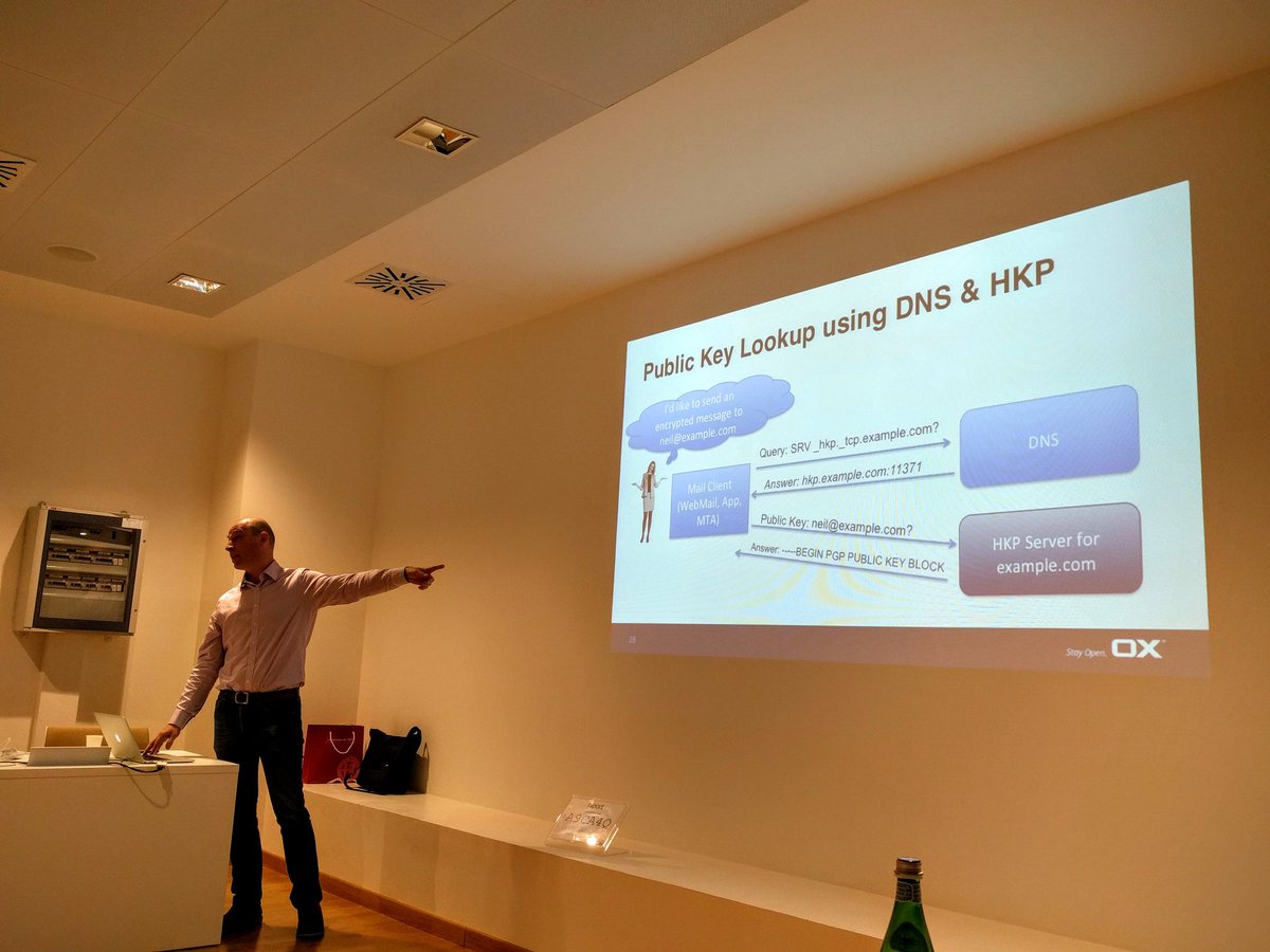 I just discovered one more reason why we should #DNSSEC all the things: #Trusted #PGP #PublicKey lookups! #TESMilan cc <a href="/openexchange/">Please follow @openxchange</a>
