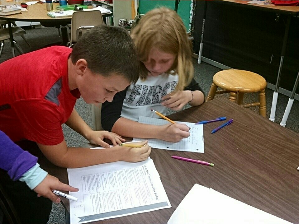 STEMmitchell's tweet photo. Writing advertisements for JA Biztown businesses. @SCMHums @JA_Northern_IN @SCMSchools #supplycenter #utilityco #profoffice https://t.co/L4Qqv5y8t6