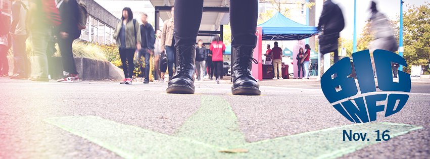 bcit's tweet photo. Parking is FREE during #BIGInfo2016 so you have no excuse not to pop on by to explore 300+ programs on Nov 16! https://t.co/cy4Gzmq9vx https://t.co/08cPa1BmWU