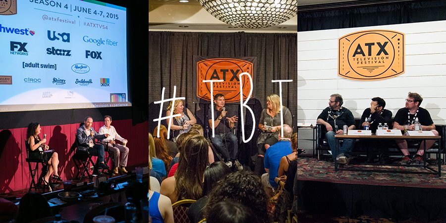 ATXFestival's tweet photo. #TBT to #ATXTVs4 w/#adultswim's @RickandMorty, #TheComedians Q&A, and convo w/@julieplec & @kevwilliamson, now on https://t.co/Z5Jm3ZUEff! https://t.co/DK9AW67TyI