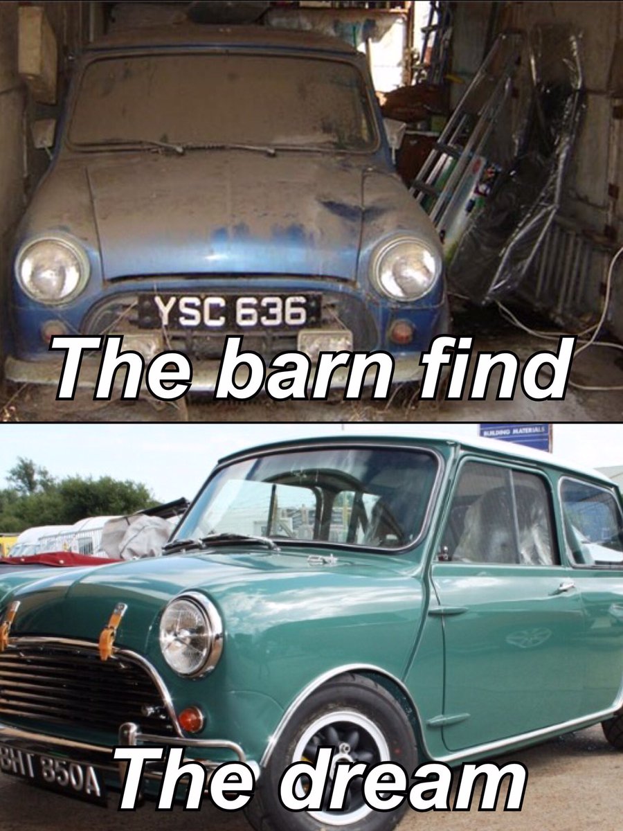 lookatmymini's tweet image. Classic Mini.The barn find,The dream