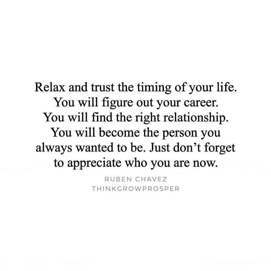 Don't forget to appreciate who you are now