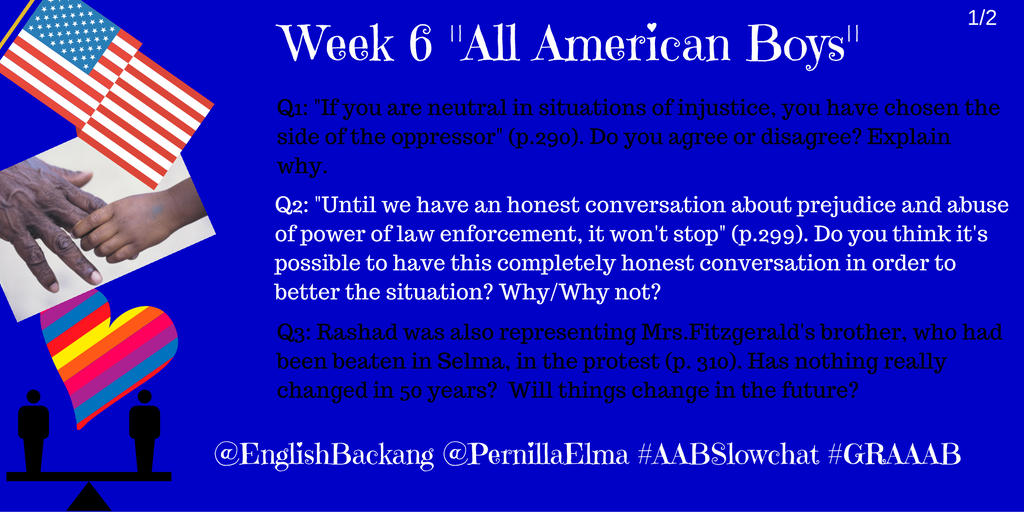 EnglishBackang's tweet photo. #AABSlowChat Here are once again all the questions for week 6 of #GRAAAB Thanks to @ms_coniglio for arranging the slow chat! Fantastic! :) https://t.co/Ps4ewHvCzi