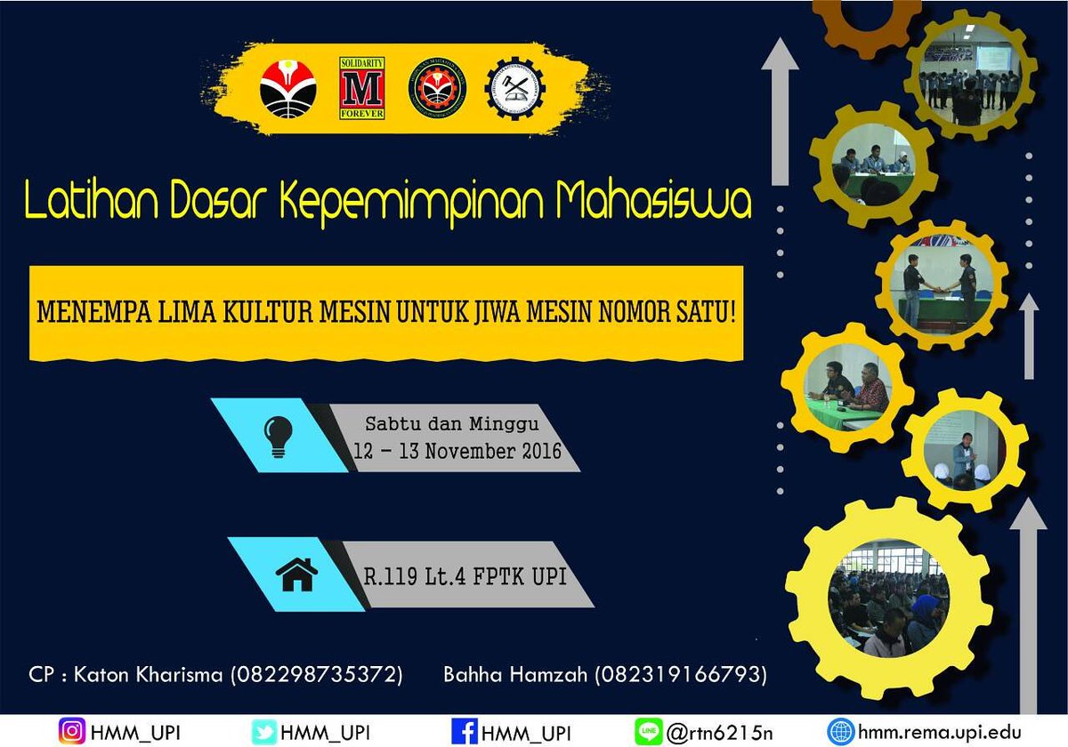 Selamat Pagi Warga MESIN dan Kader Mesin 2016

INFORMASI LDKM
[LATIHAN DASAR KEPEMIMPINAN MAHASISWA]