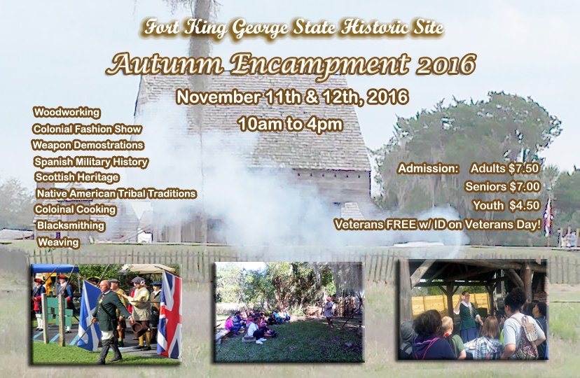 FtKingGeorge's tweet photo. 2 awesome events this weekend at Fort King George. Come out and join us for a time of family fun &amp; learning. https://t.co/oRE51N5DOA