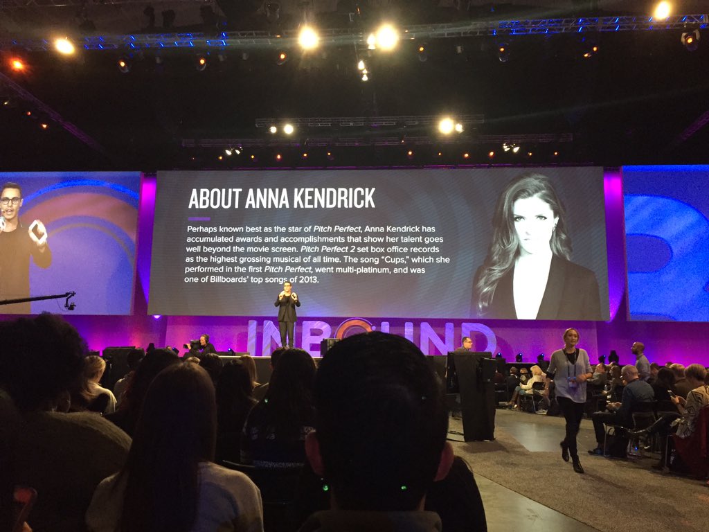 ArobinsadCom's tweet photo. @AnnaKendrick47 Super excited to hear you speak at#inbound2016. You are going to rock it! https://t.co/lpFZkj5Zj6