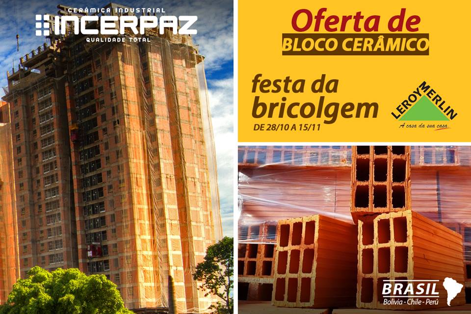 IncerpazBrasil's tweet image. Compre seu #BlocoCerâmico em promoção nas Leroy Merlin Brasil de Ribeirão Preto, Sao Jose de Rio Preto e Campinas.
Não perca tempo!