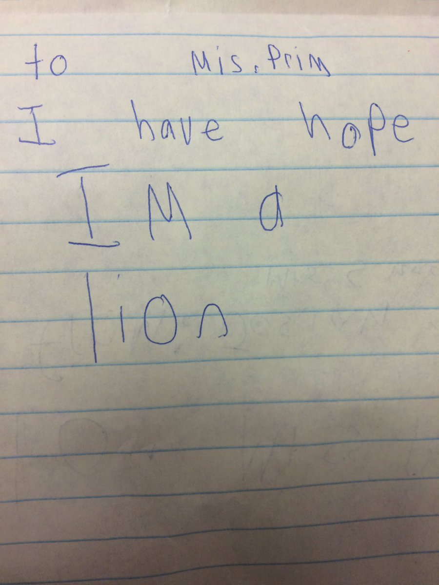 We have hope! We are lions! #wearewcsd <a href="/primwalters/">PrincipalPrim</a> <a href="/beugsclassroom/">Diana Beug</a>  <a href="/giamaraccini/">Gia Maraccini</a>