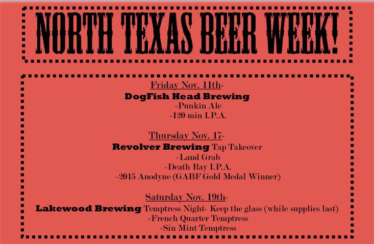 TheFillmorePub's tweet photo. #northtexasbeerweek Tomorrow at 5pm we're tapping @dogfishbeer #punkin & #120min @DallasBrewScene https://t.co/pNa63He4xw