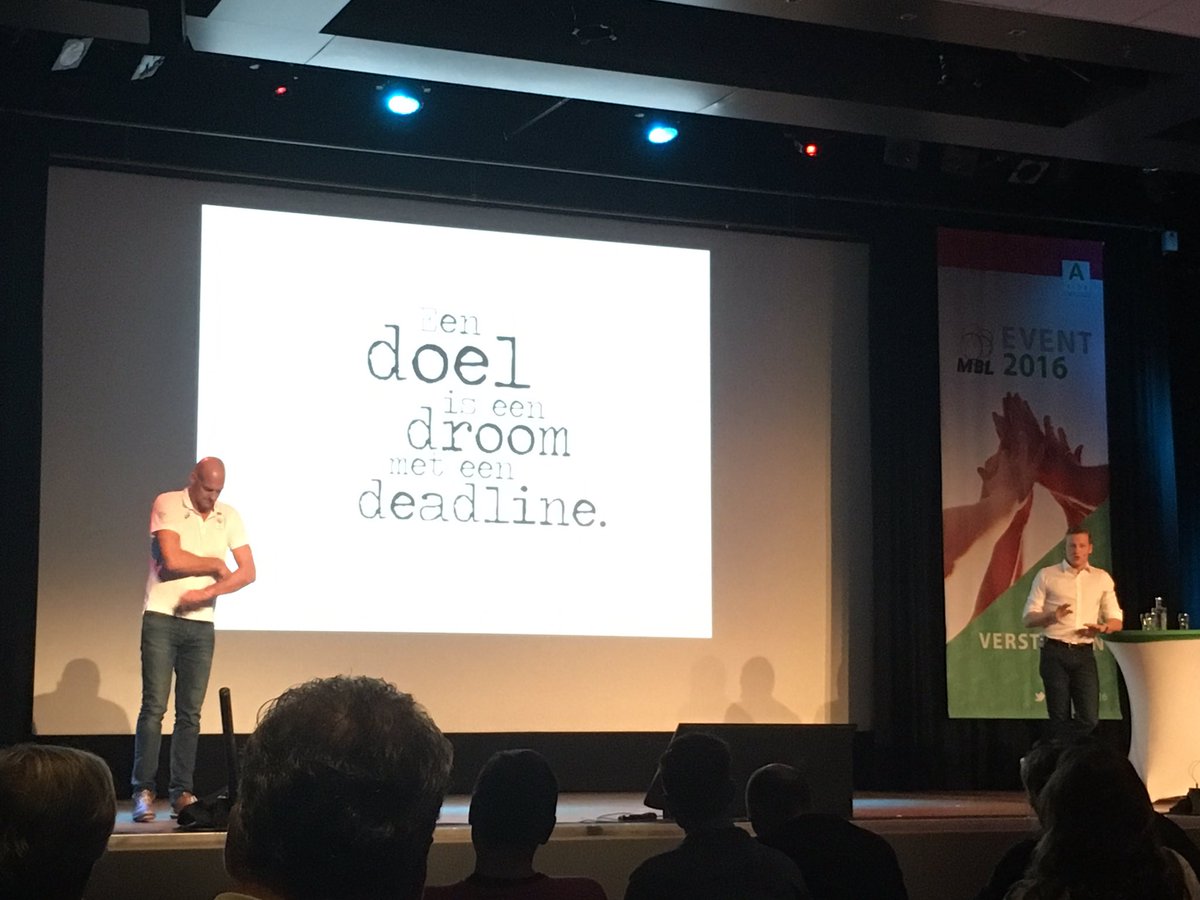 fcjmoelands's tweet photo. Een doel is een droom met een deadline! Zo simpel is het om een gouden medaille te winnen? #MBLevent2016 met Ferry Weertman. Deadline OS2020 https://t.co/kdwArqQKyW