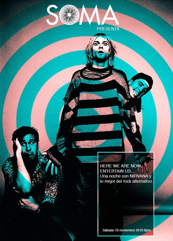 SOMAbar_gt's tweet photo. Este sábado una noche con #Nirvana en #Soma #Rockgt #Musicagt #Grunge #AlternativeRock #Guatemala #Toquesgt https://t.co/XpvyJmiwhG