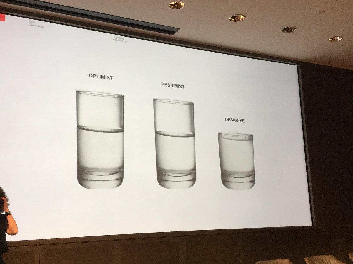 rpmkel's tweet image. &quot;We have optimists. We have pessimists. And we have designers (who reshape the glass)&quot; -- @MikeRigby #4AsCreateTech #CreateTech