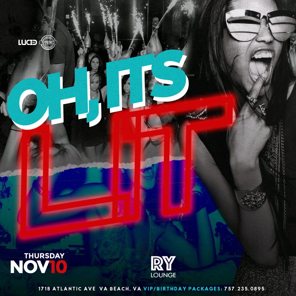 LucidPromo's tweet photo. Ry Lounge Tonight everyone FREE before 11:30pm 📍1718 Atlantic Ave Va Beach https://t.co/jugyEY0EOD