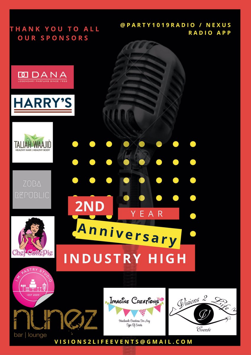 Thank you to our sponsors!!!!!! INDUSTRY HIGH RADIO SHOW is celebrating BIG, thanks to you!