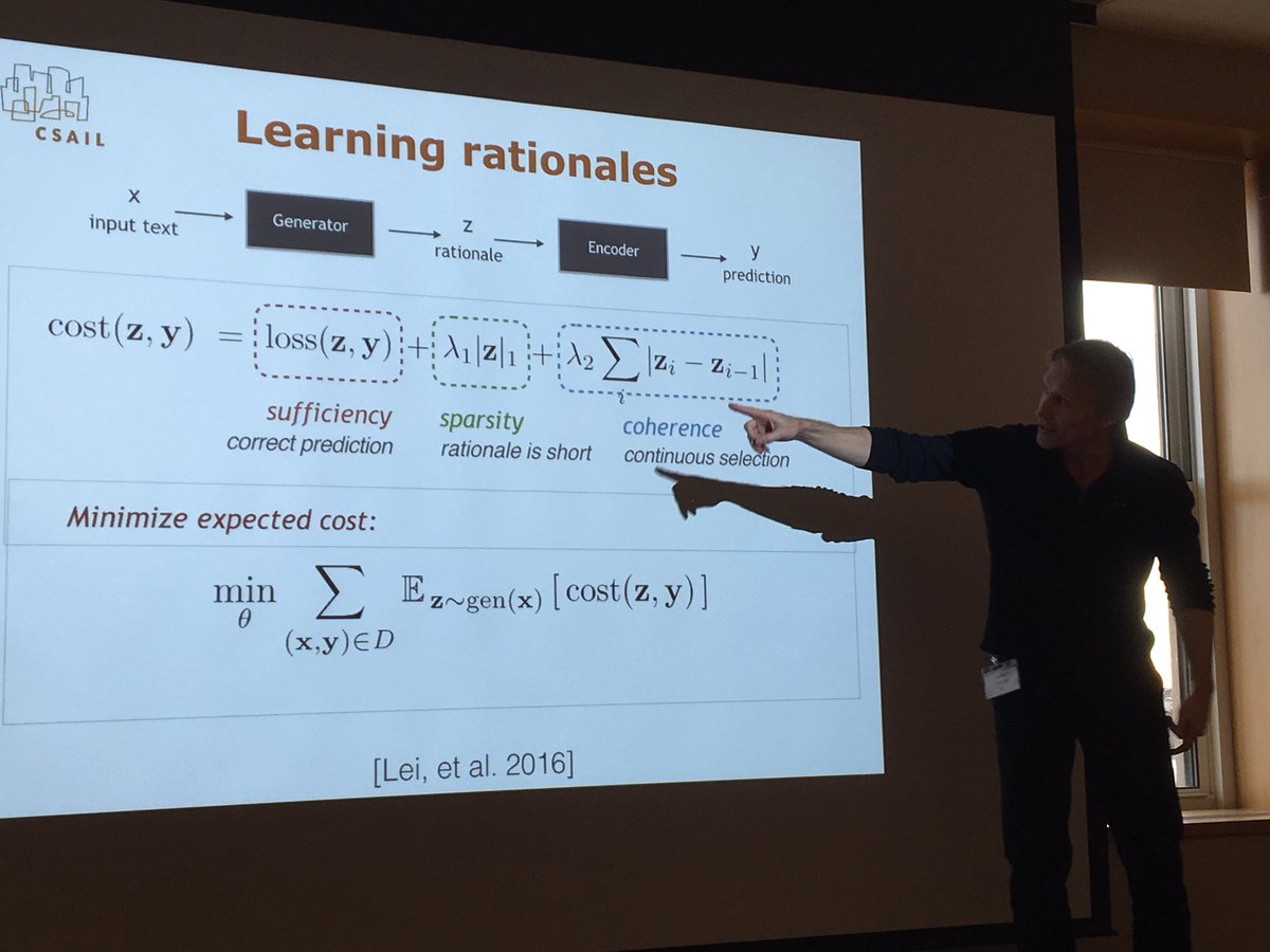 David Murgatroyd Nice To See How Tommi Jaakkola Is Bringing Rationales To Deeplearning Misummitboston Less Black Box Than Guestrin S Good Work Misbos T Co Hmtixjo7mf