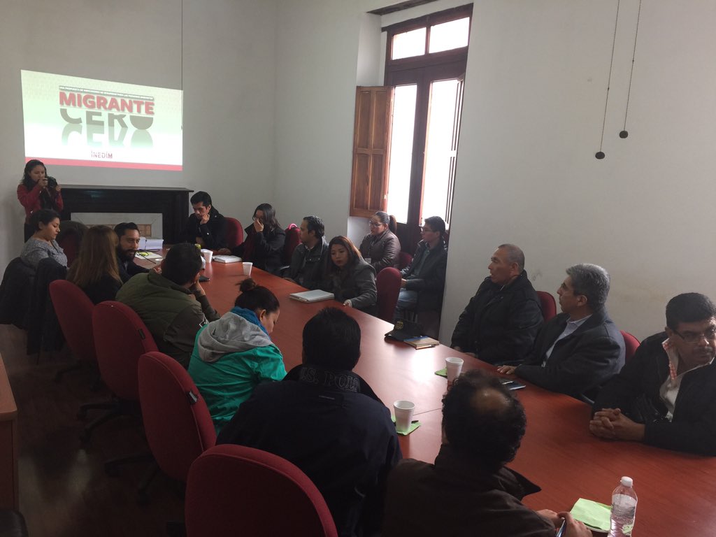 CDMSaltillo's tweet photo. Presentación de informe "Migrante Cero", elaborado por @INEDIM_MX con participación de #CDMSaltillo. @UnidadDH_Coah @GobDeCoahuila https://t.co/DHXFPUF4Jf