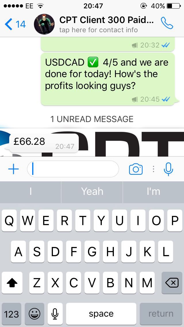 EMPTrading_lew's tweet photo. We go 4/5 today! Another day of profit! No surprise there aye 👌🙋‍♂️CPTrading absolutely killing the game https://t.co/4Lv6JpvvyE