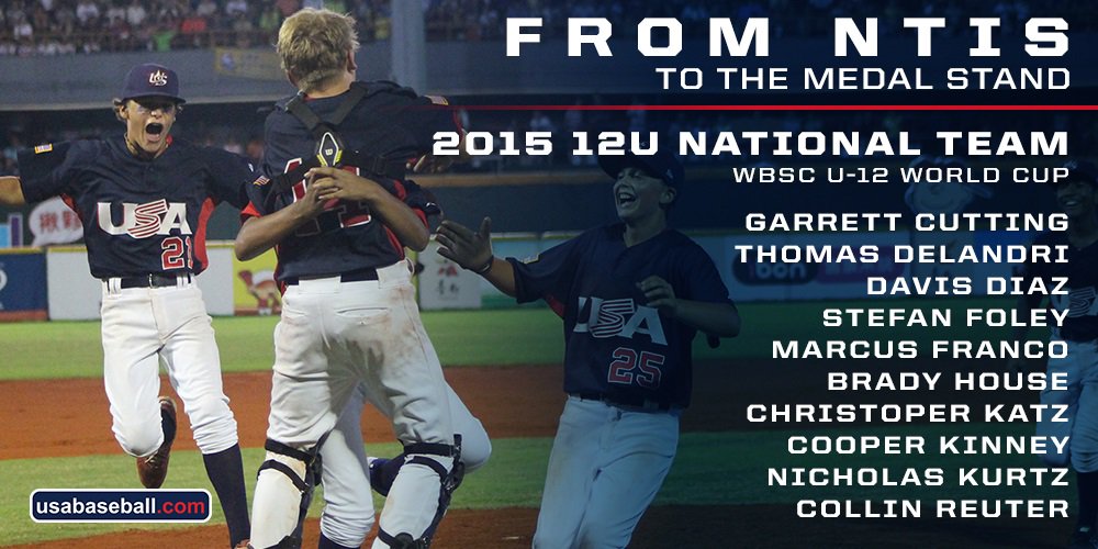 USA Baseball NTIS (@usabaseballntis) on Twitter photo #TBT to the 10 #NTISAlum who won a GOLD Medal in 2015 as a part of the <a href="/USABaseball12U/">USA Baseball 12U</a> National Team!! #NTIS #TBT to the 10 #NTISAlum who won a GOLD Medal in 2015 as a part of the <a href="/USABaseball12U/">USA Baseball 12U</a> National Team!! #NTIS
