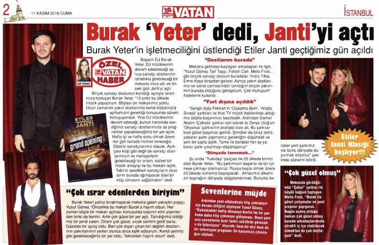 Burak "Yeter" dedi, Janti'yi açtı <a href="/BURAKYETER/">Burak Yeter</a>