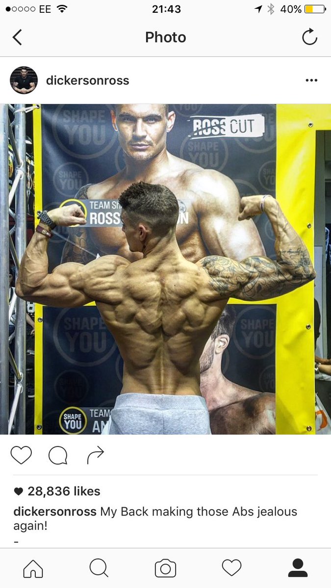 simoncoolston's tweet photo. That back though 😫💪🏼 #backenvy  @DickersonRoss https://t.co/HGhE0JlkaJ