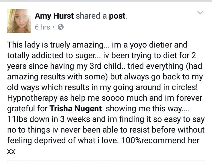 Job satisfaction. Find me at #Banhus #crosbyvillage #weightloss #hypnosis #obesity #diabetes