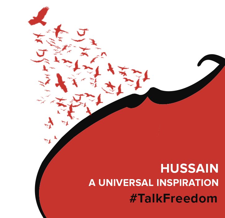 The10thDayMedia's tweet photo. Hussain (as) a universal inspiration. #TalkFreedom https://t.co/cKEI2SVj5j