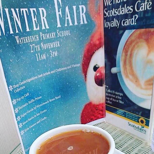 waterbeachpta's tweet photo. Delivering posters, requires large amounts of tea! #Cambridge #Cambs #Ely #Waterbeach #Histon https://t.co/rfCUH0fpXU