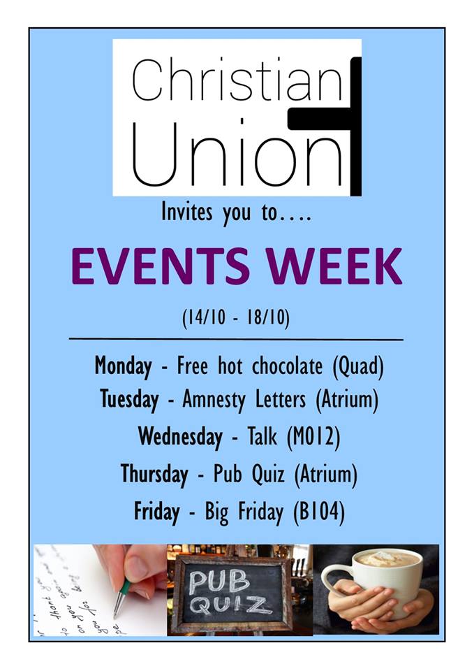 HRSFC_CU's tweet image. next week is our events week, all events happening at lunchtime, and everyone - faith or not - is very welcome! more details coming soon :)