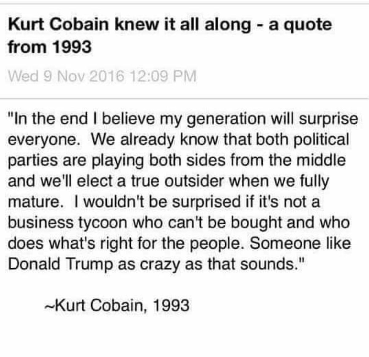 DeplorableMsEmoticon on Twitter: "1993 Kurt Cobain quote on Donald ... DeplorableMsEmoticon on Twitter: "1993 Kurt Cobain quote on Donald ...