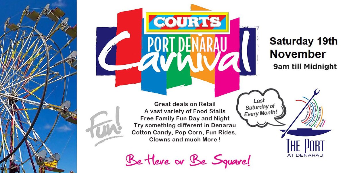 PortDenarau's tweet photo. Courts Port Denarau Carnival is on the 19th of this month from 9am till midnight ... #TeamFiji #Denarau #Travel #Food https://t.co/LQqULHdMjS