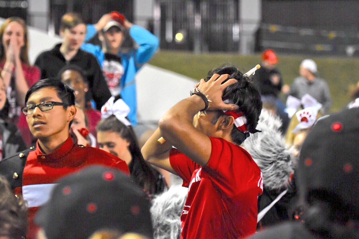 LCHS student section / drumline enjoying the Lobos' comfortable second half lead. #Txhsfbplayoffs