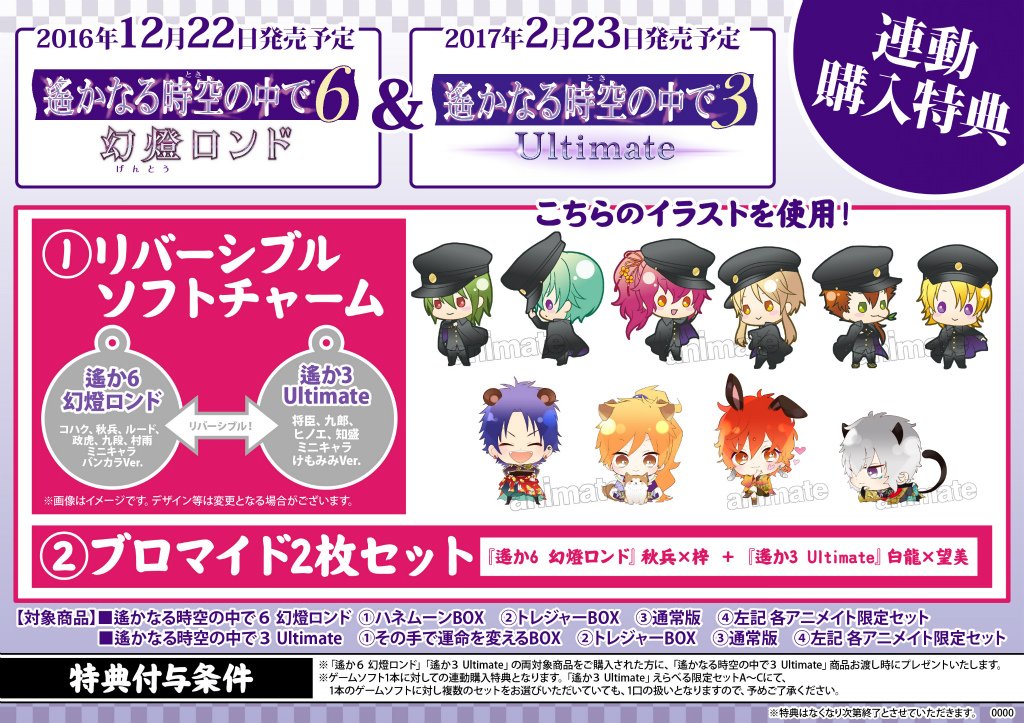 遙かなる時空の中で3 Ultimate」えらべるアニメイト限定セット】 その