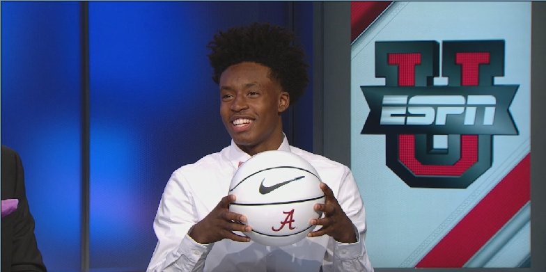 ESPNU's tweet photo. The No. 10 overall player (No. 2 SG) in the 2017 ESPN 100, Collin Sexton, just committed to @AlabamaMBB!! https://t.co/LrcnwSlA28
