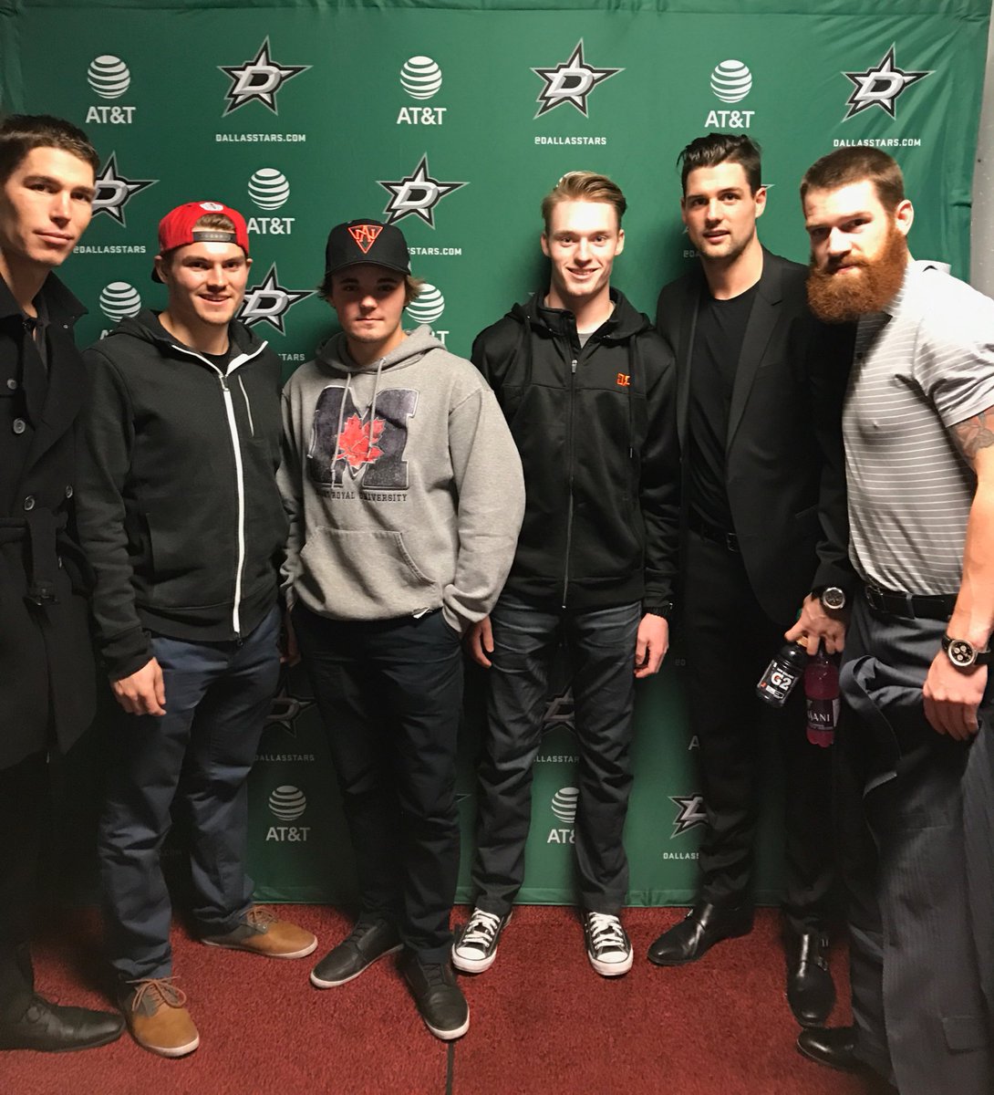 CGenerals's tweet image. Pretty special day for some of our players meeting Jamie Benn Jordie Benn and Adam Cracknell at the @DallasStars morning skate!