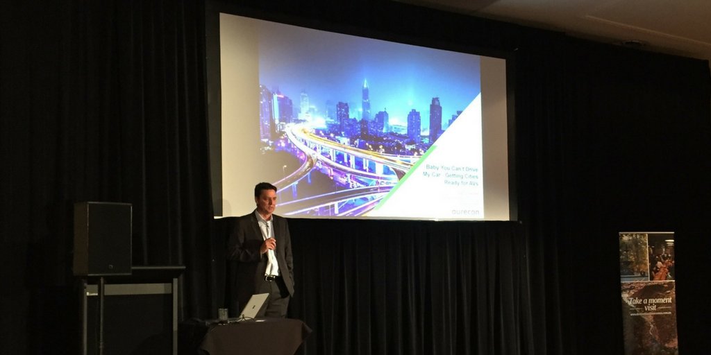 Aurecon's tweet photo. "With #driverless cars safety, efficiency and air quality benefits could be substantial" @Matt_Coetzee #loveableplaces #ictc https://t.co/mf3W6qB6ru