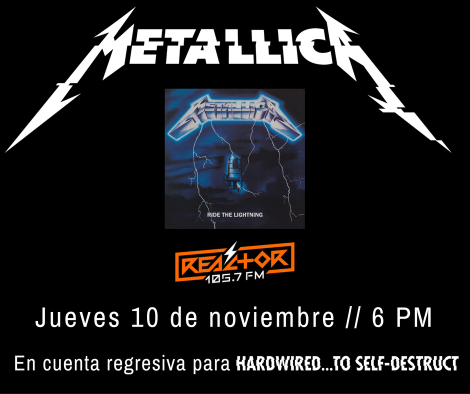 Reactor105's tweet photo. Escuchen ahora completo y con comentarios de la banda el álbum 'Ride The Lightning', segundo en la discografía de @Metallica https://t.co/IDf7H9OaF3