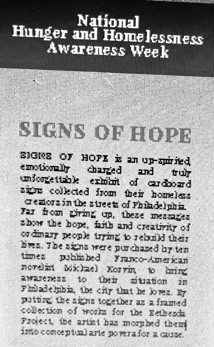 twitersavior's tweet photo. #NowThatItsOverI am staging my homeless sign exhibit for @Bethesda_Proj &awareness to homelessness in #Philadelphia 11/15-18at Legend,231N21 https://t.co/1aD6BO94nO
