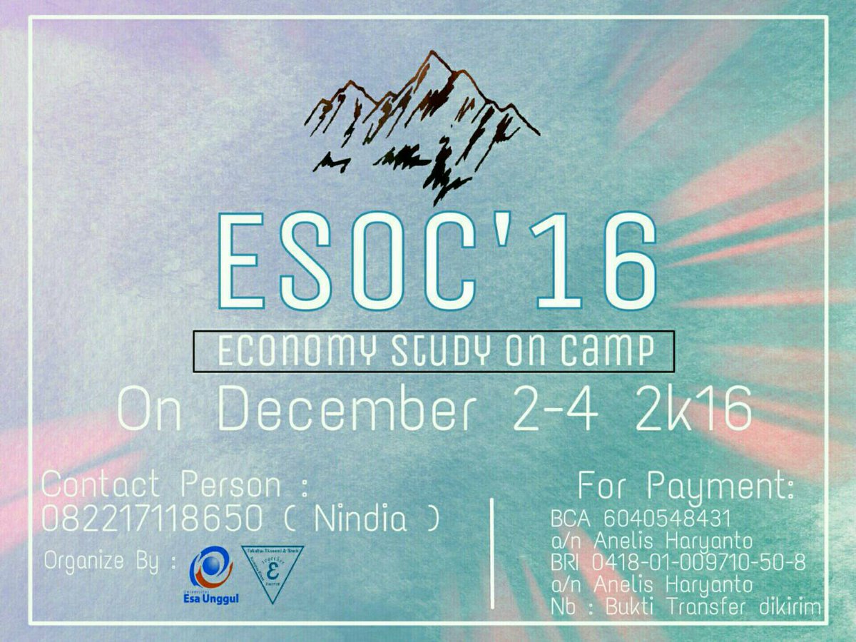 KSA_UEU's tweet photo. Yuukk mari yukk ikut ESOC 16 😊😊 Biar bisa lebih akrab satu sama lain dan Ekonomi makin kompak 🙌
#yukorganisasi #yukikutEsoc #SalamEkonomia https://t.co/WgypTFKepZ