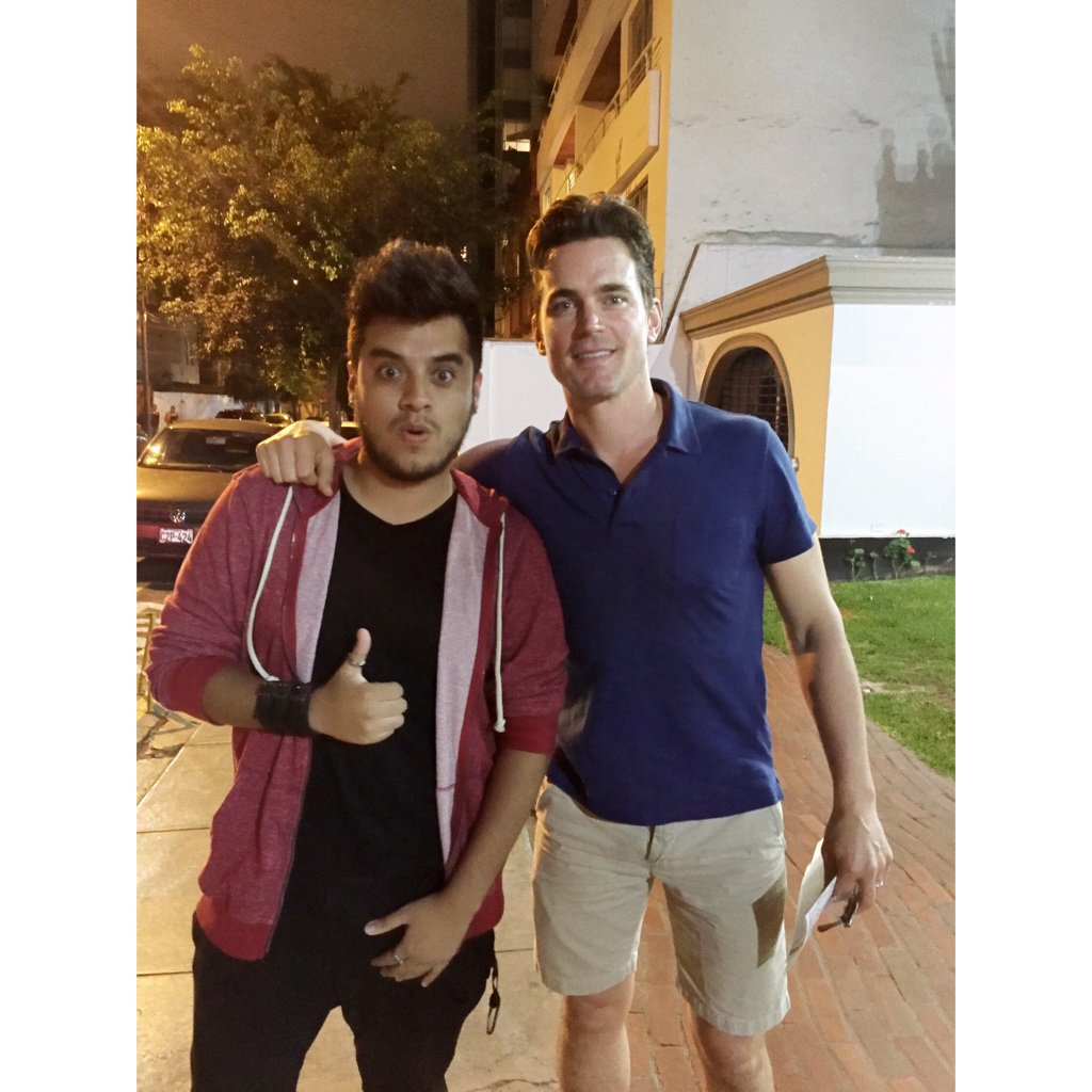 AldoMartel's tweet photo. Mi vida no volverá a ser la misma. 
Conocí a Matt Bomer. 💜 https://t.co/gmASZQtmbB